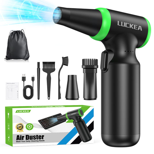 Elektrische Staubgebläse Druckluftspray für PC Reinigung - 3-Gang Air Duster 130000 U/min, Mini-Gebläse, Staubgebläse für Tastatur, Outdoor, Haus und Auto, Compressed Air Luftdruckspray